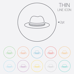 Top hat sign icon. Classic headdress symbol.