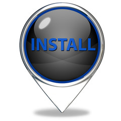 Installation pointer icon on white background