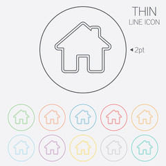 Home sign icon. Main page button. Navigation