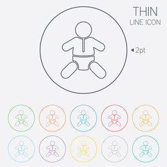 Baby infant sign icon. Toddler boy symbol.