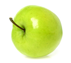Green apple on a white background