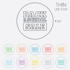 Obraz premium Back to school sign icon. Back 2 school symbol.