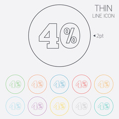 40 percent discount sign icon. Sale symbol.