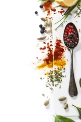Foto op Canvas Herbs and spices selection © Natalia Klenova