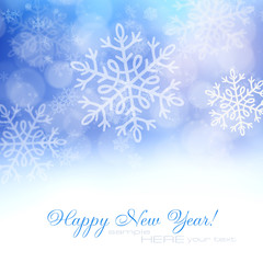 Christmas abstract background with snowflakes