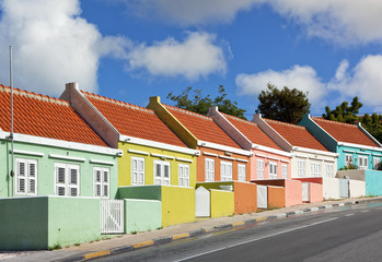 Colorful Houses at Willemstad, Curacao