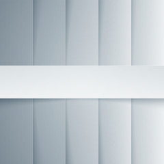 Gray and white paper rectangle shapes background