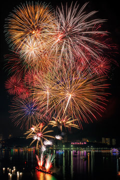 Fireworks new year 2014 - 2015 celebration
