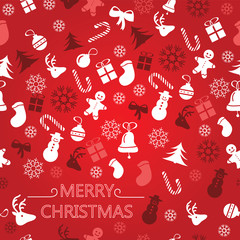 Naklejka premium Christmas background, seamless tiling