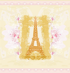 Eiffel tower artistic background