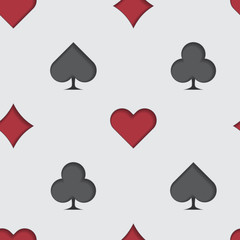 Seamless 3d Card Suit Background