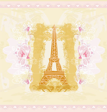 Eiffel tower artistic background