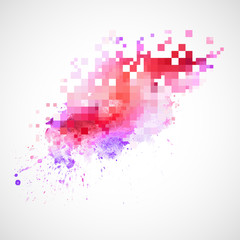 Naklejka premium Modern vector background with watercolor blot