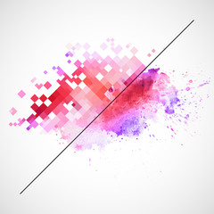 Fototapeta premium Modern vector background with watercolor blot