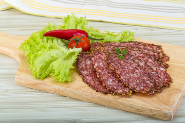 Sliced salami