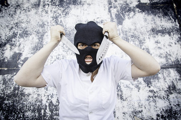 Murderer camouflaged