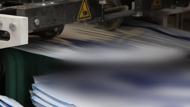 print press typography machine in work