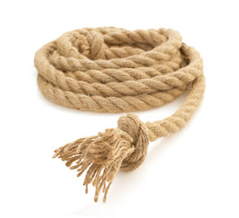 ship rope on white