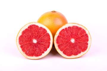 Grapefruit with half