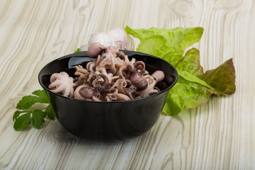 Boiled octopus