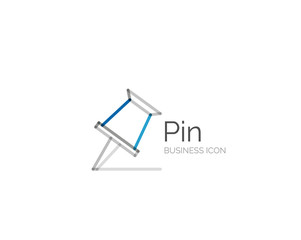 Line minimal design logo pin