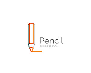 Line minimal design logo pencil