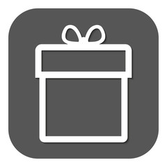 Gift box icon. Present symbol. Flat.
