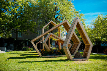 Abstract art in the park in Monreal, Canada