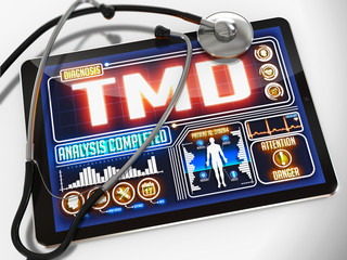 TMD Diagnosis on the Display of Medical Tablet.