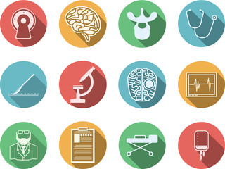 Colored icons for neurosurgery