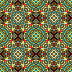 Arabic Seamless Pattern Stained Glass Style