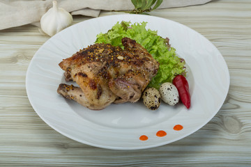 Quail grilled