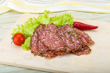 Sliced salami