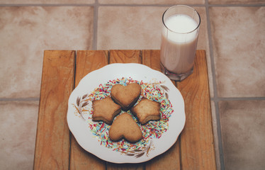 homemade cookies and milk