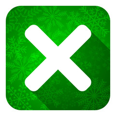 Fototapeta premium cancel flat icon, christmas button, x sign