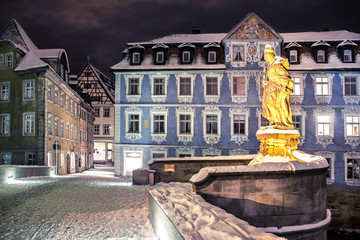 Bamberg at night - obrazy, fototapety, plakaty