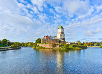 Naklejka premium Vyborg Castle with Olaf's (st. Olav) Tower. Russia