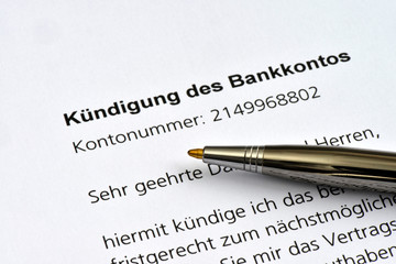 Kontok&uuml;ndigung, Bankkonto, Negativzinsen, Minuszinsen