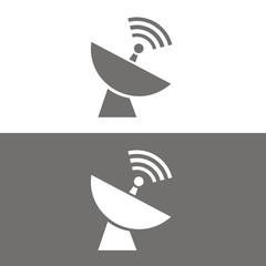 Icono parabólica BN © imaagio.stock