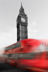 London Big Ben mit Bus