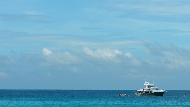 Dive boat near Ko Miang island, Similan Islands, Thailand