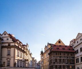 Fototapeta na wymiar Prague: buildings and architecture details
