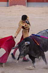 Bullfighter in a bullring