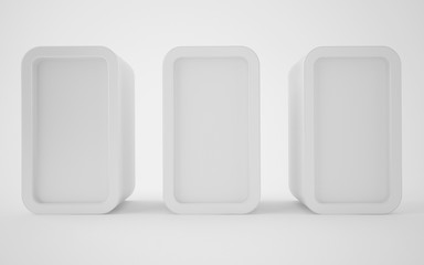 Group of chamfer boxes (standing vertical)