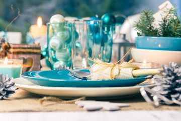 Christmas xmas eve table board setting