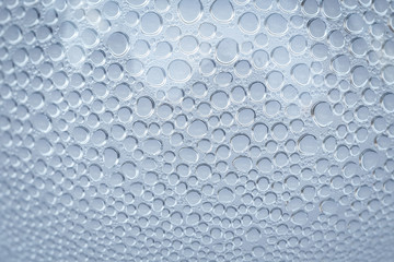 Close up water drop on plastic bottle