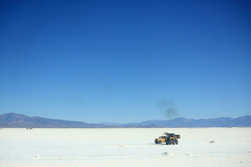 salt flat in highlands on the north of Argentina