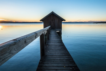 old wooden boathouse