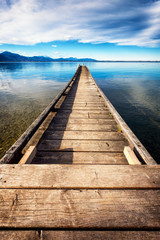 Obraz premium old wooden jetty
