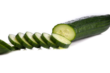 the cut cucumber